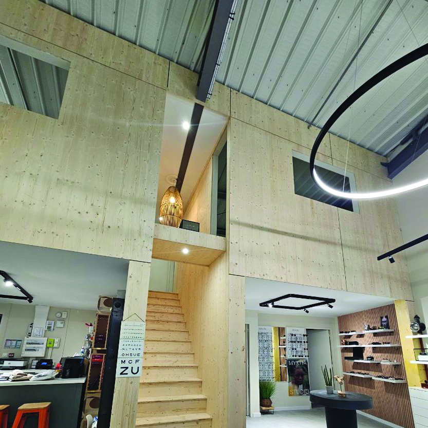 Mezzanine en bois, création d'un étage en ossature bois