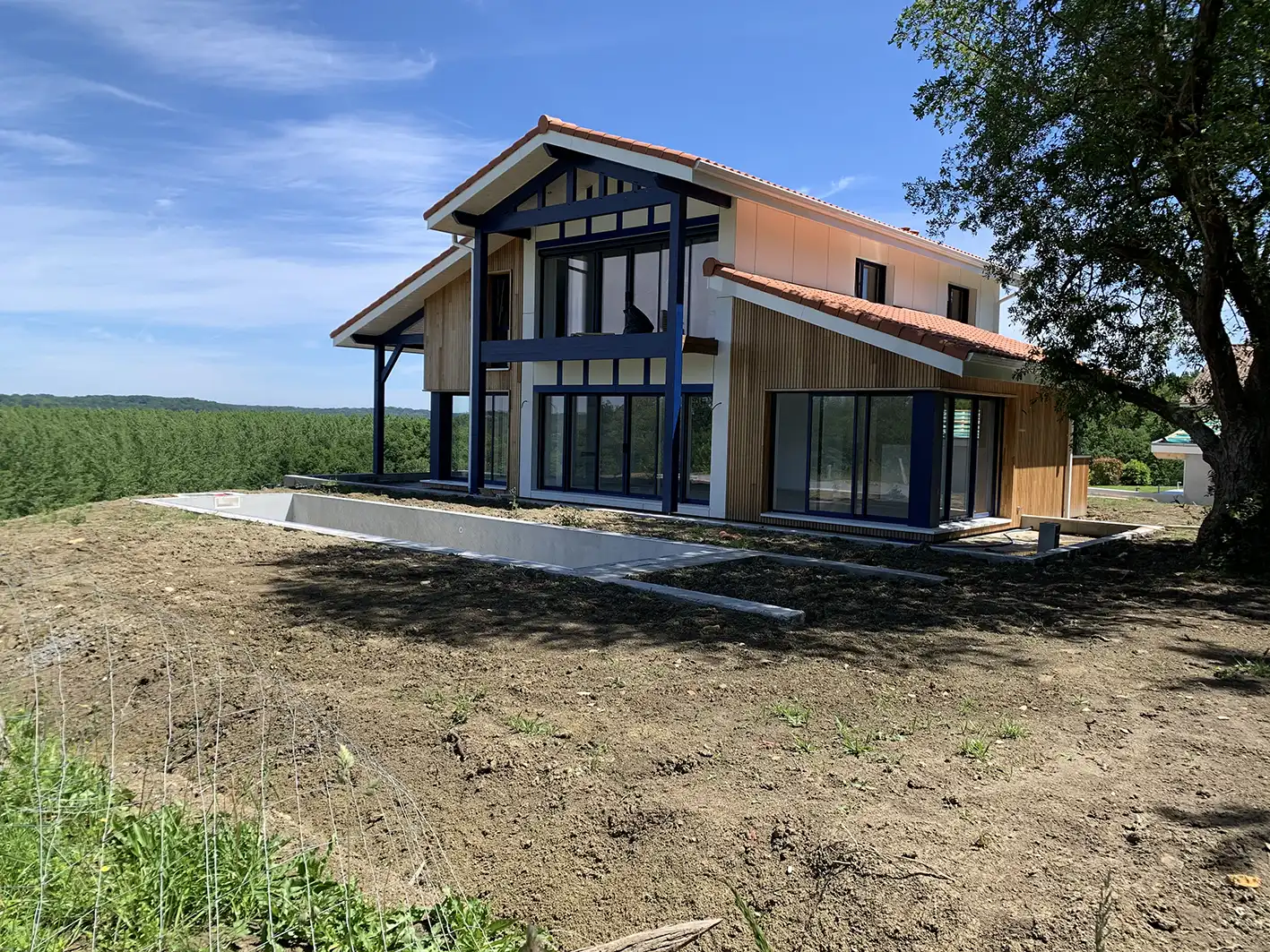 Maison en ossature bois au pays basque