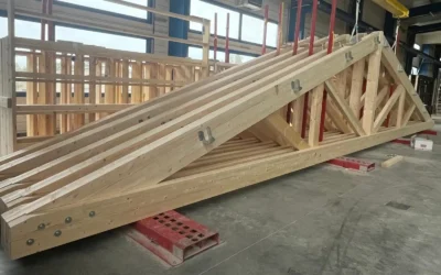 Fermes pour charpente traditionnelle en bois pour un chai