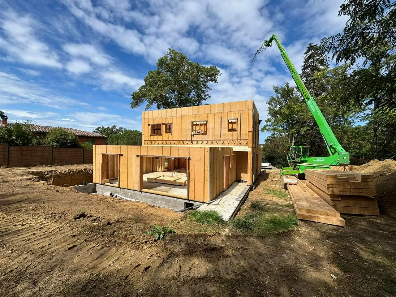 Maison en ossature bois fabriquée par Tradition Bois Toulouse Maison bois