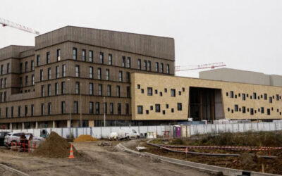 Chantier en cours : construction de l’Hôpital Privé Terres de Moselle.