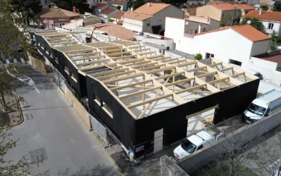 Fabrication de 450 m² de murs ossature bois
